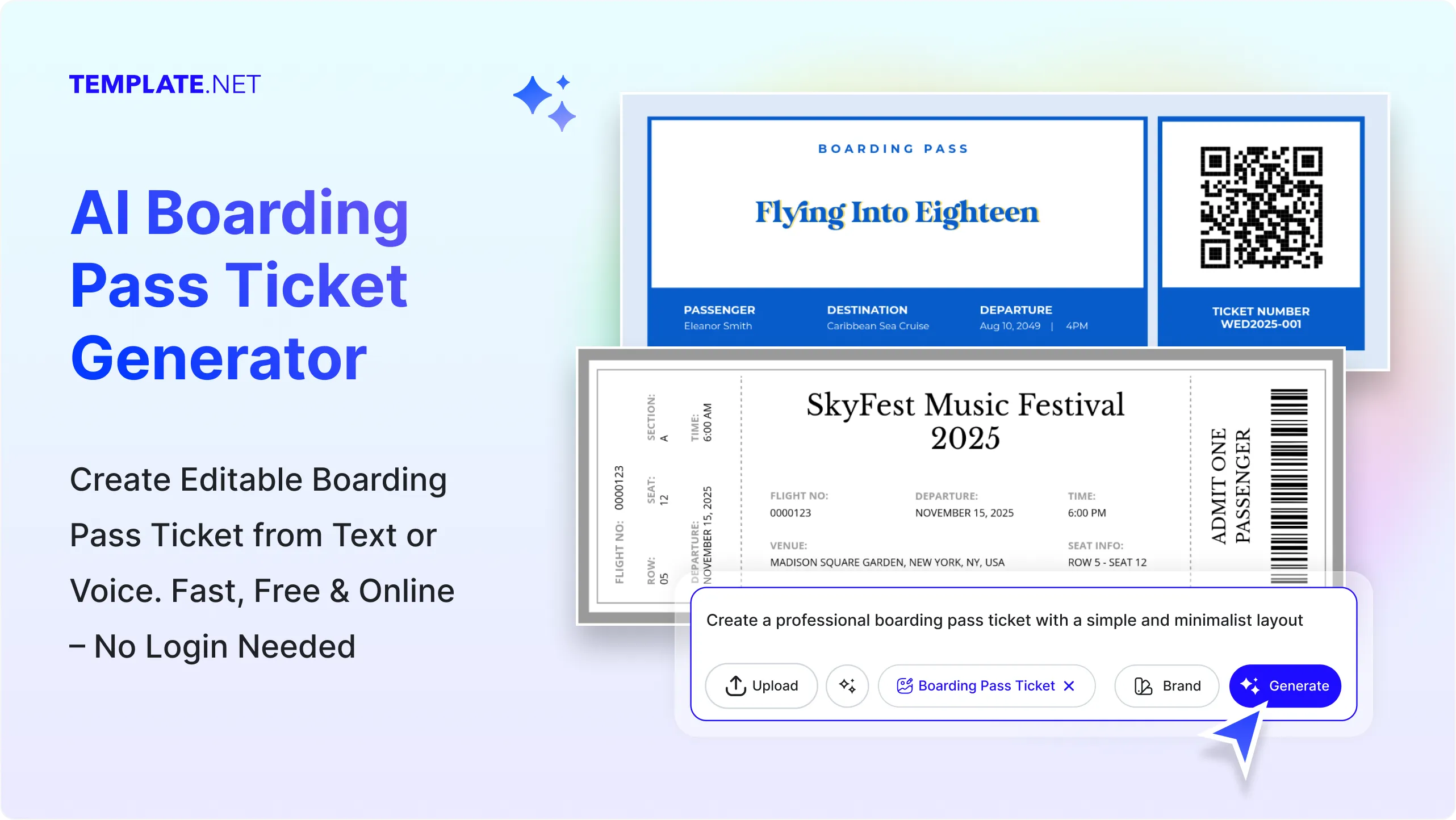 Free AI Boarding-Pass Ticket Generator, Free Online Ticket Maker